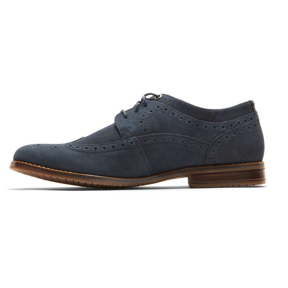 Rockport Singapore Mens Oxfords - Style Purpose 3 Wingtip Navy - IQ1245698